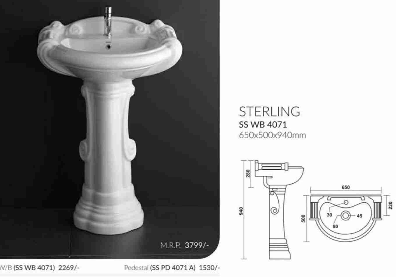 Soch - Pedestal - Sterling Set